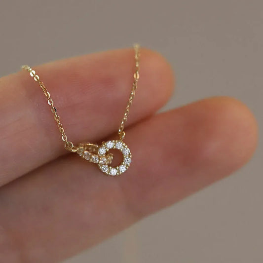 14k Gold Plated Round Chain Pendant Necklace [JIS2024032611]