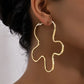 Flower Plating Hoop Earrings [JIS2024032723]