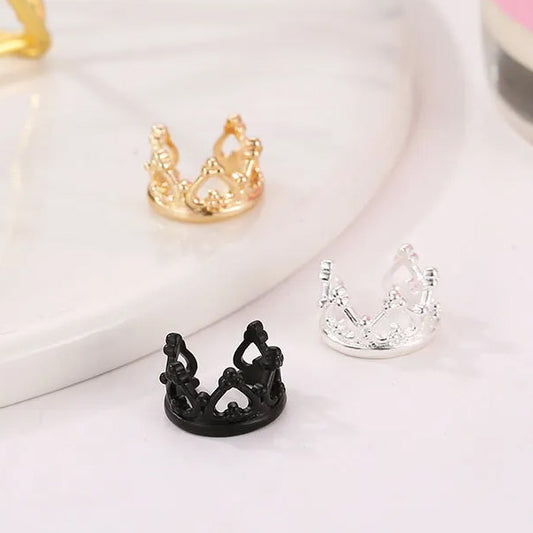 Crown Alloy Clip Earrings [JIS2024032743]