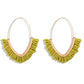 Tassel Hoop Beads Earrings [JIS2024032754]