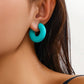 Solid Color Hoop Clip Earrings [JIS2024032704]