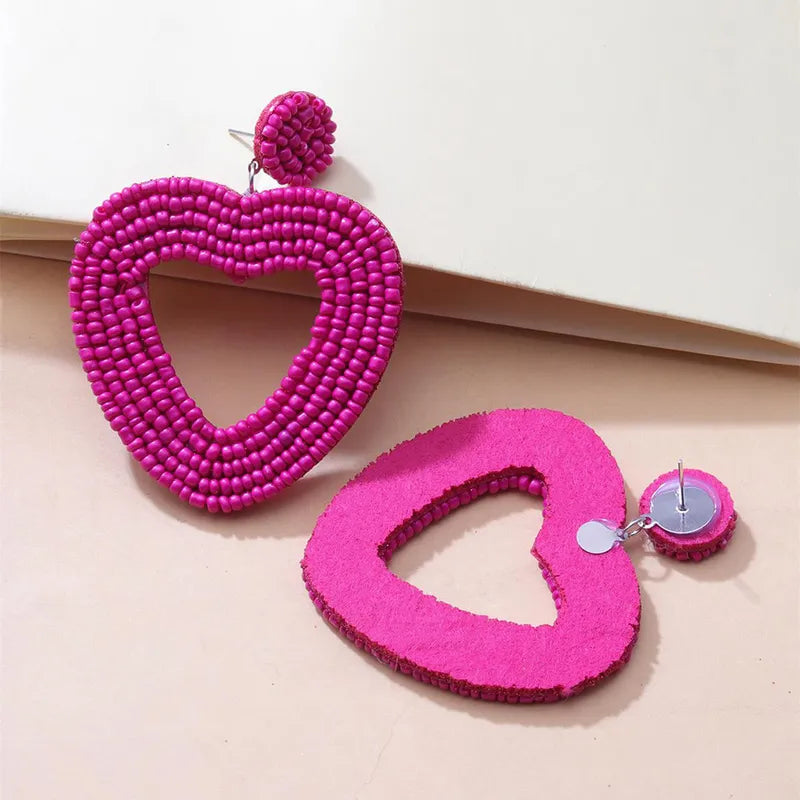Hollow Heart-shaped Beads Earring [JIS2024032761]