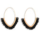 Tassel Hoop Beads Earrings [JIS2024032754]